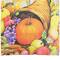 Small Cornucopia & Flowers Autumn Harvest Garden Flag